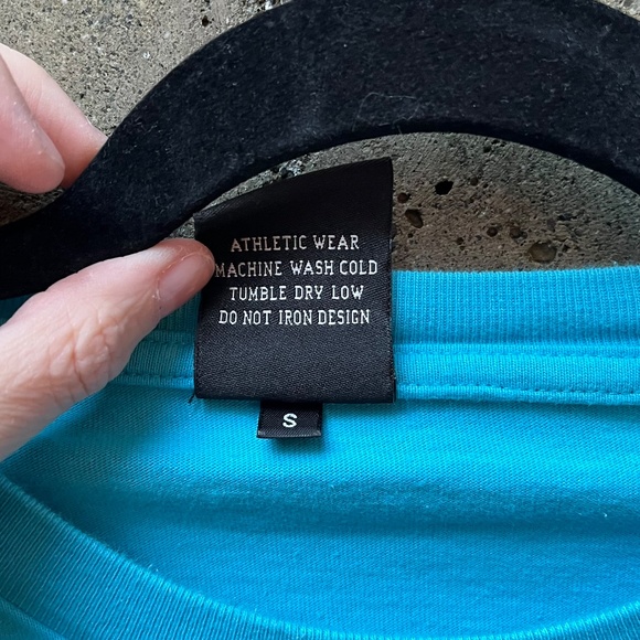 Franklin & Marshall Old School Graphic Tee Shirt, Turquoise, Made in Italy, S - Picture 9 of 11
